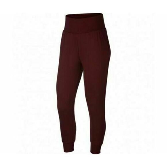 Nike Yoga CJ3827-681 Womens Sz Small Flow Hyper 7/8 Pants Bottoms Maroon Red $90 - Picture 4 of 12